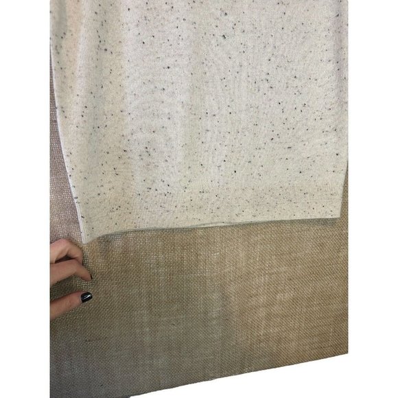EVERLANE The Cashmere Sweater Tee Short Sleeve Beige Speckled Sz Small - Picture 3 of 7